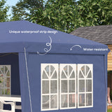 Alloy Steel Pop Up Gazebo Height Adjustable Marquee Party Tent 585cm Width x 295cm Depth - Velmora