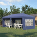 Alloy Steel Pop Up Gazebo Height Adjustable Marquee Party Tent 585cm Width x 295cm Depth - Velmora