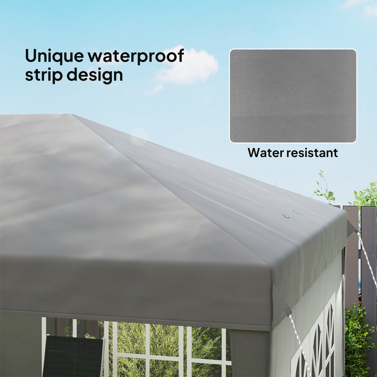 Alloy Steel Pop Up Gazebo Height Adjustable Marquee Party Tent 585cm Width x 295cm Depth - Velmora