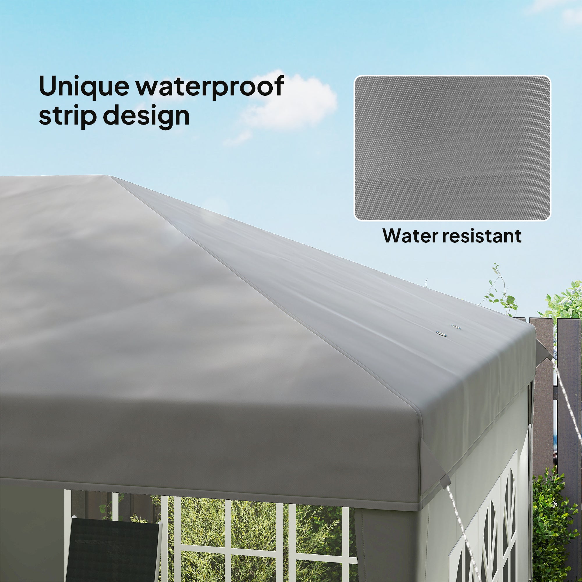 Alloy Steel Pop Up Gazebo Height Adjustable Marquee Party Tent 585cm Width x 295cm Depth - Velmora