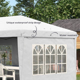 Alloy Steel Pop Up Gazebo Height Adjustable Marquee Party Tent 585cm Width x 295cm Depth - Velmora