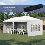 Alloy Steel Pop Up Gazebo Height Adjustable Marquee Party Tent 585cm Width x 295cm Depth - Velmora