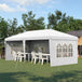 Alloy Steel Pop Up Gazebo Height Adjustable Marquee Party Tent 585cm Width x 295cm Depth - Velmora