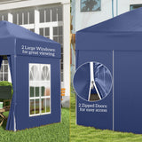 Alloy Steel Pop Up Gazebo Marquee Party Tent Canopy 200cm Width x 298cm Depth - Velmora