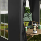 Alloy Steel Pop Up Gazebo Marquee Party Tent Canopy 200cm Width x 298cm Depth - Velmora