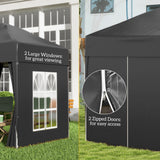 Alloy Steel Pop Up Gazebo Marquee Party Tent Canopy 200cm Width x 298cm Depth - Velmora