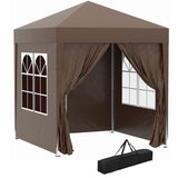 Alloy Steel Pop Up Gazebo Marquee Party Tent Canopy 200cm Width x 298cm Depth - Velmora