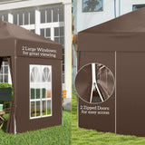 Alloy Steel Pop Up Gazebo Marquee Party Tent Canopy 200cm Width x 298cm Depth - Velmora