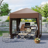 Alloy Steel Pop Up Gazebo Marquee Party Tent Canopy 200cm Width x 298cm Depth - Velmora