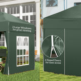Alloy Steel Pop Up Gazebo Marquee Party Tent Canopy 200cm Width x 298cm Depth - Velmora