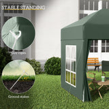Alloy Steel Pop Up Gazebo Marquee Party Tent Canopy 200cm Width x 298cm Depth - Velmora