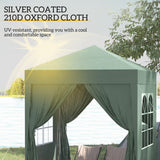Alloy Steel Pop Up Gazebo Marquee Party Tent Canopy 200cm Width x 298cm Depth - Velmora