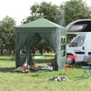 Alloy Steel Pop Up Gazebo Marquee Party Tent Canopy 200cm Width x 298cm Depth - Velmora