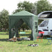 Alloy Steel Pop Up Gazebo Marquee Party Tent Canopy 200cm Width x 298cm Depth - Velmora