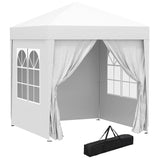 Alloy Steel Pop Up Gazebo Marquee Party Tent Canopy 200cm Width x 298cm Depth - Velmora