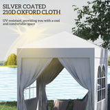 Alloy Steel Pop Up Gazebo Marquee Party Tent Canopy 200cm Width x 298cm Depth - Velmora