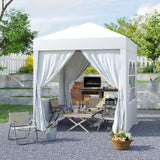 Alloy Steel Pop Up Gazebo Marquee Party Tent Canopy 200cm Width x 298cm Depth - Velmora