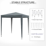 Alloy Steel Pop Up Gazebo Marquee Party Tent Canopy 200cm Width x 298cm Depth - Velmora