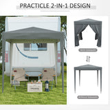 Alloy Steel Pop Up Gazebo Marquee Party Tent Canopy 200cm Width x 298cm Depth - Velmora