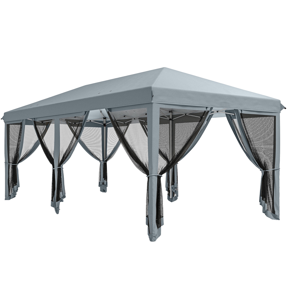 Alloy Steel Pop Up Gazebo Marquee Party Wedding Tent 585cm Width x 295cm Depth - Velmora