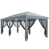 Alloy Steel Pop Up Gazebo Marquee Party Wedding Tent 585cm Width x 295cm Depth - Velmora