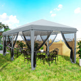 Alloy Steel Pop Up Gazebo Marquee Party Wedding Tent 585cm Width x 295cm Depth - Velmora