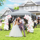 Alloy Steel Pop Up Gazebo Marquee Party Wedding Tent 585cm Width x 295cm Depth - Velmora