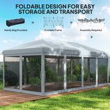 Alloy Steel Pop Up Gazebo Marquee Party Wedding Tent 585cm Width x 295cm Depth - Velmora