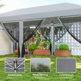 Alloy Steel Pop Up Gazebo Marquee Party Wedding Tent 585cm Width x 295cm Depth - Velmora