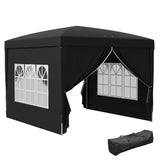 Alloy Steel Pop Up Gazebo With Curtain Walls 295cm Width x 295cm Depth - Velmora