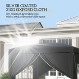 Alloy Steel Pop Up Gazebo With Curtain Walls 295cm Width x 295cm Depth - Velmora