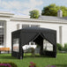 Alloy Steel Pop Up Gazebo With Curtain Walls 295cm Width x 295cm Depth - Velmora
