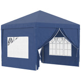 Alloy Steel Pop Up Gazebo With Curtain Walls 295cm Width x 295cm Depth - Velmora