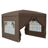 Alloy Steel Pop Up Gazebo With Curtain Walls 295cm Width x 295cm Depth - Velmora