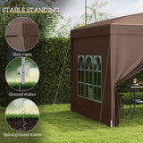 Alloy Steel Pop Up Gazebo With Curtain Walls 295cm Width x 295cm Depth - Velmora