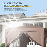 Alloy Steel Pop Up Gazebo With Curtain Walls 295cm Width x 295cm Depth - Velmora