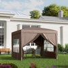 Alloy Steel Pop Up Gazebo With Curtain Walls 295cm Width x 295cm Depth - Velmora