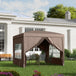 Alloy Steel Pop Up Gazebo With Curtain Walls 295cm Width x 295cm Depth - Velmora