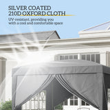 Alloy Steel Pop Up Gazebo With Curtain Walls 295cm Width x 295cm Depth - Velmora