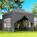 Alloy Steel Pop Up Gazebo With Curtain Walls 295cm Width x 295cm Depth - Velmora