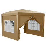 Alloy Steel Pop Up Gazebo With Curtain Walls 295cm Width x 295cm Depth - Velmora