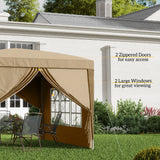 Alloy Steel Pop Up Gazebo With Curtain Walls 295cm Width x 295cm Depth - Velmora