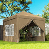 Alloy Steel Pop Up Gazebo With Curtain Walls 295cm Width x 295cm Depth - Velmora