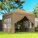 Alloy Steel Pop Up Gazebo With Curtain Walls 295cm Width x 295cm Depth - Velmora