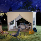 Alloy Steel Pop Up Gazebo With Curtain Walls 295cm Width x 295cm Depth - Velmora