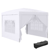 Alloy Steel Pop Up Gazebo With Curtain Walls 295cm Width x 295cm Depth - Velmora