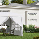 Alloy Steel Pop Up Gazebo With Curtain Walls 295cm Width x 295cm Depth - Velmora