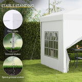 Alloy Steel Pop Up Gazebo With Curtain Walls 295cm Width x 295cm Depth - Velmora