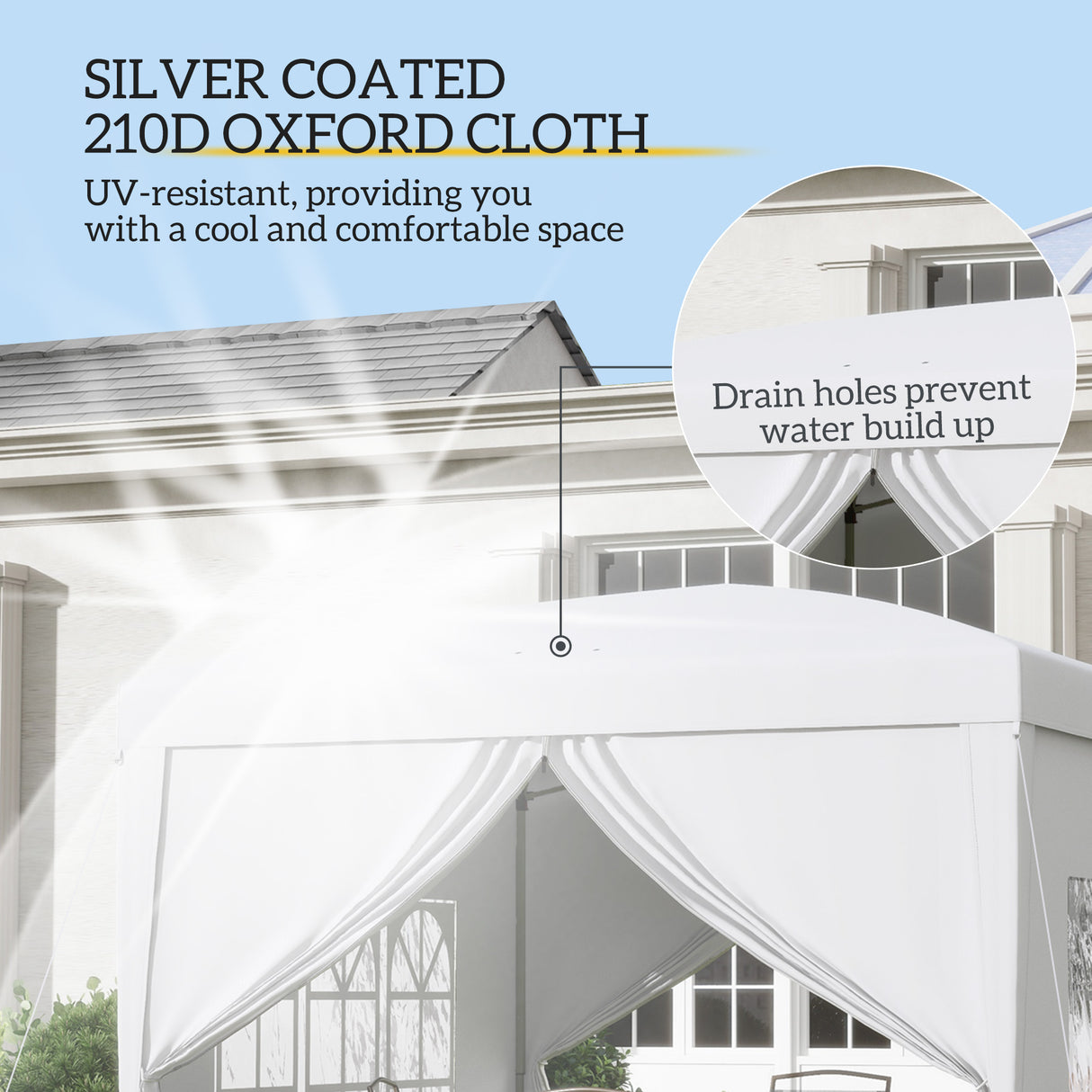 Alloy Steel Pop Up Gazebo With Curtain Walls 295cm Width x 295cm Depth - Velmora