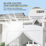 Alloy Steel Pop Up Gazebo With Curtain Walls 295cm Width x 295cm Depth - Velmora